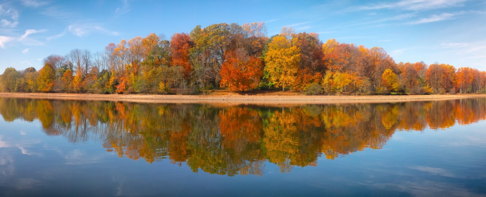 A,beautiful,autumn,morning,at,core,creek,park,,showing,the
